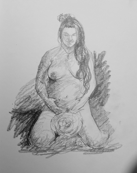 Pregnant life model